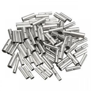 100Pcs Butt Splice Wire Connectors Copper Bare Tinned Crimp Terminals 22-10AWG