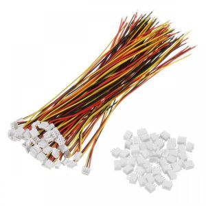 Excellway&reg; 100Pcs Mini Micro ZH 1.5mm 3-Pin JST Connector Plug With Wires Cables 15cm