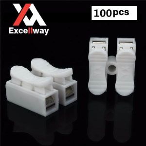 Excellway&reg; CH2 Quick Wire Connector Terminal Block Spring Connector White