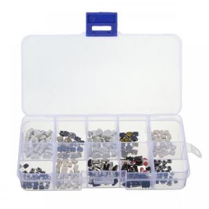 Excellway&reg; PB01 250Pcs 10 Types Tactile Push Button Touch Switch Remote Keys