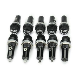 10pcs Electrical Panel Mounted Glass Fuse Holder For Radio Auto Stereo 6x30mm