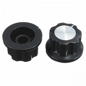 Excellway&reg; A01 Plastic Black Instrument Control Knob Bakelite Pointer For Radio Amplifier