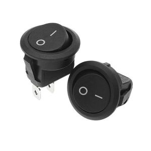 Excellway&reg; 10Pcs Rocker Switch ON/OFF 2 Position Round Boat Rocker Switch 6A/250V 10A/125V AC
