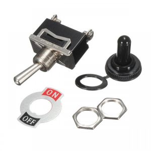 Excellway&reg; 12V Heavy Duty Toggle Switch Flick ON/OFF Boat Light Switch Spst With Waterproof Cover