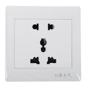 AC 110-250V 10A Dual Port 5-hole Wall Charger Socket Power Outlets Panel