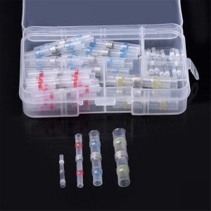 Excellway&reg; 50/100pcs Solder Seal Heat Shrink Tube Butt Wire Connector Terminal Waterproof 4 Size