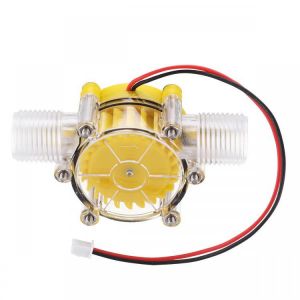 Yellow Translucent 12V/10W DC Water Flow Pump Generator Turbine Generator Hydroelectric Micro Hydro Generator Tap Water Flow Hydra