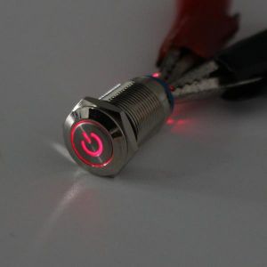 12V Push Switch Self Locking Switch 4 Pin Led Push Button Switch Latching Power Switch Waterproof