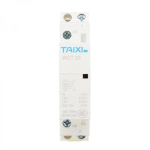 TAIXI&reg; 25A 1NO/2NO AC Contactor 24~220V 50/60HZ Din Rail Household AC Modular Contactor