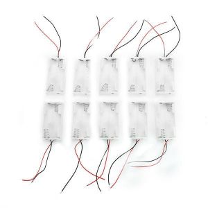 shopping ציוד חשמל 2X 1.5V AA Battery Holder Case Enclosed Box With Wires 10pcs