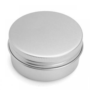 24Pcs 50G Aluminum Round Empty Jar Tin Screw Top Lid Cosmetic Sample Storage Container