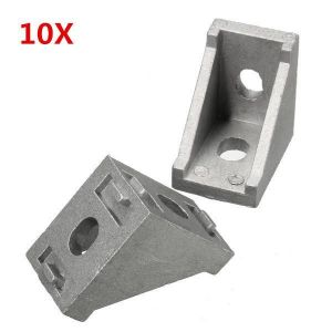 Suleve&trade; AJ28 10Pcs 2028 Aluminium Angle Corner Joint 20 Series Aluminum Extrusion 20x20mm Right Angle Bracket Furniture 