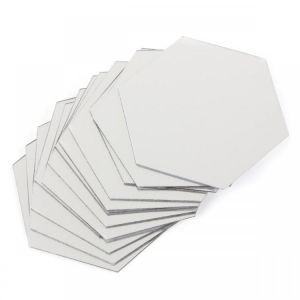 12Pcs 8cm Mirror Wall Sticker Hexagon Removable Acrylic 3D Mirror DIY Home Room Decor Art