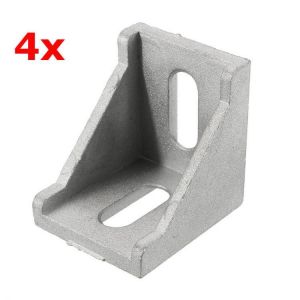Suleve&trade; AJ40 4Pcs Corner Bracket Cast Aluminum Angle Corner Joint 40x40mm
