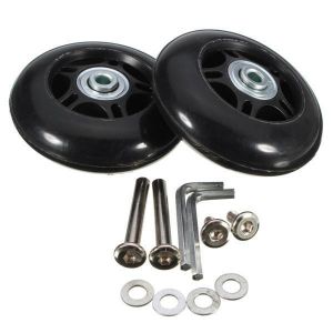 2pcs Luggage Suitcase Replacement Wheels Axles Repair Parts 75&times;22mm