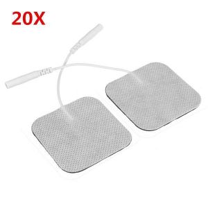 20Pcs Square Fabrics Electrode Pads Massagers Tens Cloth White 50x50mm