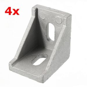Suleve&trade; AJ35 4Pcs Corner Bracket Cast Aluminum Angle Corner Joint 35x35mm