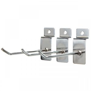 25pcs Slatwall Single Hook Pin Shop Display Fitting Prong Hanger 100&times;3.2mm