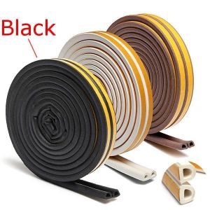 2.5M Self Adhesive D Type Foam Seal Strip Weatherbar Draft Rubber Seal