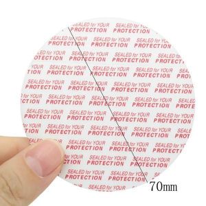 100Pcs 48 to 70mm Pressure Sensitive Liner Foam Safety Tamper Seals for Jar Lid Bottle