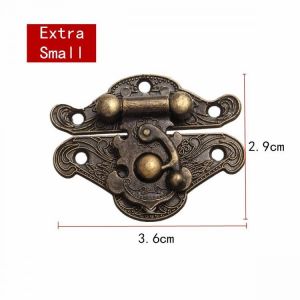 Antique Retro Decorative Latch Vintage Wooden Jewelry Box Drawer Hasp Pad Chest Lock 4 Sizes