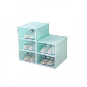 shopping ציוד לבית Foldable Clear Plastic Shoe Storage Boxes Display Organizer Stackable Tidy Save Space Single Box