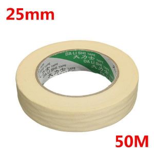 25mm x 50M Roll Beige Masking Tape Printing Decorative Adhesive Sticker