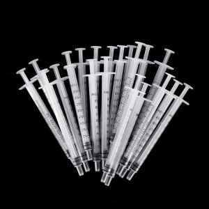 20Pcs/Set 1ml Plastic Dispensing Syringe Injector No Needles 0.01ml Graduation for Refilling and Measuring Liquids Industrial Glue
