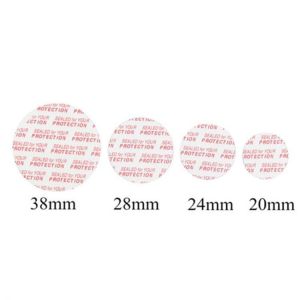 100Pcs 20 to 38mm Press Seal Cap Liner Foam Safety Tamper Seals for Jar Lid Bottle
