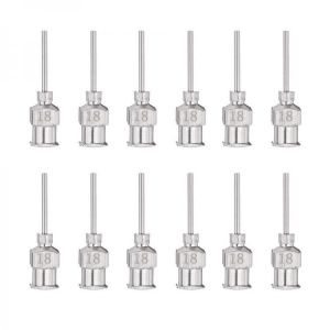 12Pcs/Set 1/2&#039;&#039; Stainless Steel Blunt Tip Dispensing Needle Luer Lock for Syringe Refilling and Measuring Liquid Industr