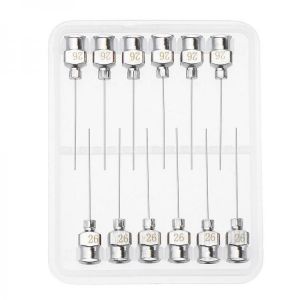 12Pcs/Set 1&#039;&#039; Stainless Steel Blunt Tip Dispensing Needle Luer Lock for Syringe Refilling and Measuring Liquid Industria