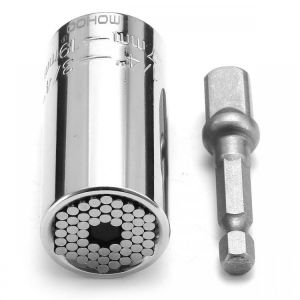 MOHOO 2 Pcs Socket Set 7-19mm Universal Key Tools Torque Ratchet Wrench Set