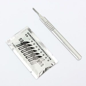 shopping כלי עבודה 10pcs #11 Carbon Steel Surgical Scalpel Blades + 1pc #3 Handle