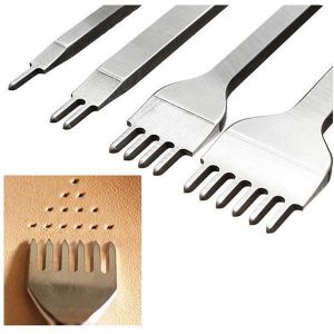 4pcs 4mm Leather Craft Hole Punches Stitching Punch Tool 1/2/4/6 Prong