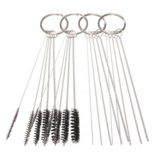 Airbrush Spray Gun Nozzle Cleaning Repair Tool Kit Needle &amp; Brush Set Cleaning Brushes Tool