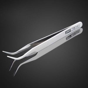 GOOI TS - 15 1mm 45&deg; Curved Tweezers High Precision Rhinestone Tweezers