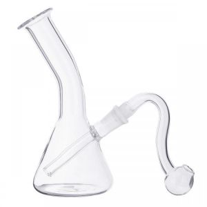 Water Glass Pipe Bottle H ookah Shisha Oil Burner Pipe for Smoking Herb T obacco Oil  4.3"