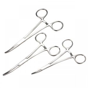 Self Locking Stainless Steel Straight Curved Forceps Nursing 12.5/14/16cm