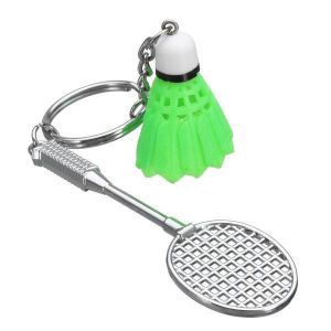 shopping כלי עבודה Mini Badminton Racket And balls Sports Keyring Pendant Keyfob Keychain