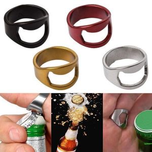 Stainless Steel Finger Ring Ring Shape Beer Bottle Opener for Beer Bar Tool