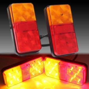 2PCS 12V 10LED Truck Car Rear Tail Light Stop Indicator Lamp Taillight