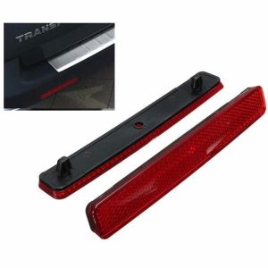 Pair L&amp;R Rear Bumper Reflector Light Cover Lens For VW Volkswagen Transporter T5