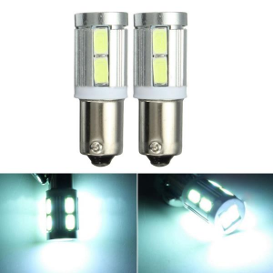 Pair White BAX9S 150&deg;  H6W 10SMD Side Light Bulbs Canbus Error For BMW 3 Series F30 F31