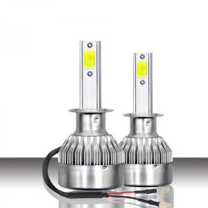C6MAX 72W Car COB LED Headlights Bulb H1 H4 H7 H8/H9/H11 9005 9006 9012 H13 7600LM 6000K Cool White 2PCS Upgraded From C6