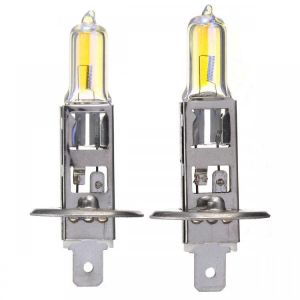 Car Halogen Headlights Bulbs H1 H3 H4 H7 Driving Fog Lamp 60/55W 12V Amber 2Pcs