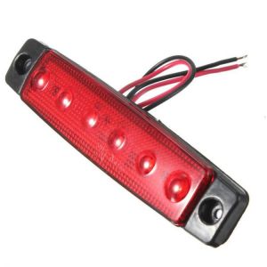 12V 6LED Truck Bus Trailer Side Marker Indicator Light Lamp