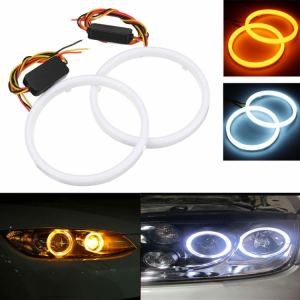 shopping אורות לרכב Pair 60/70/80/90/100/110mm 2835 LED Angel Eyes Lights Halo Ring DRL Turn Signal Light