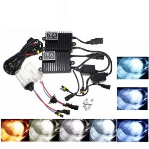 shopping אורות לרכב Pair H3 75W DC 12V Xenon Car Headlights Bulbs HID Light Lamp with Ballast Kit 4300K-12000K