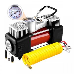 Audew 12V 150PSI Tire Inflator Pump Pointer Table Portable Extended Air Pipe
