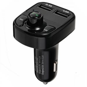 Dual Usb Car Charger MP3 Audio Player bluetooth Car Kit  FM Transimittervs Hands Free Phone Charger